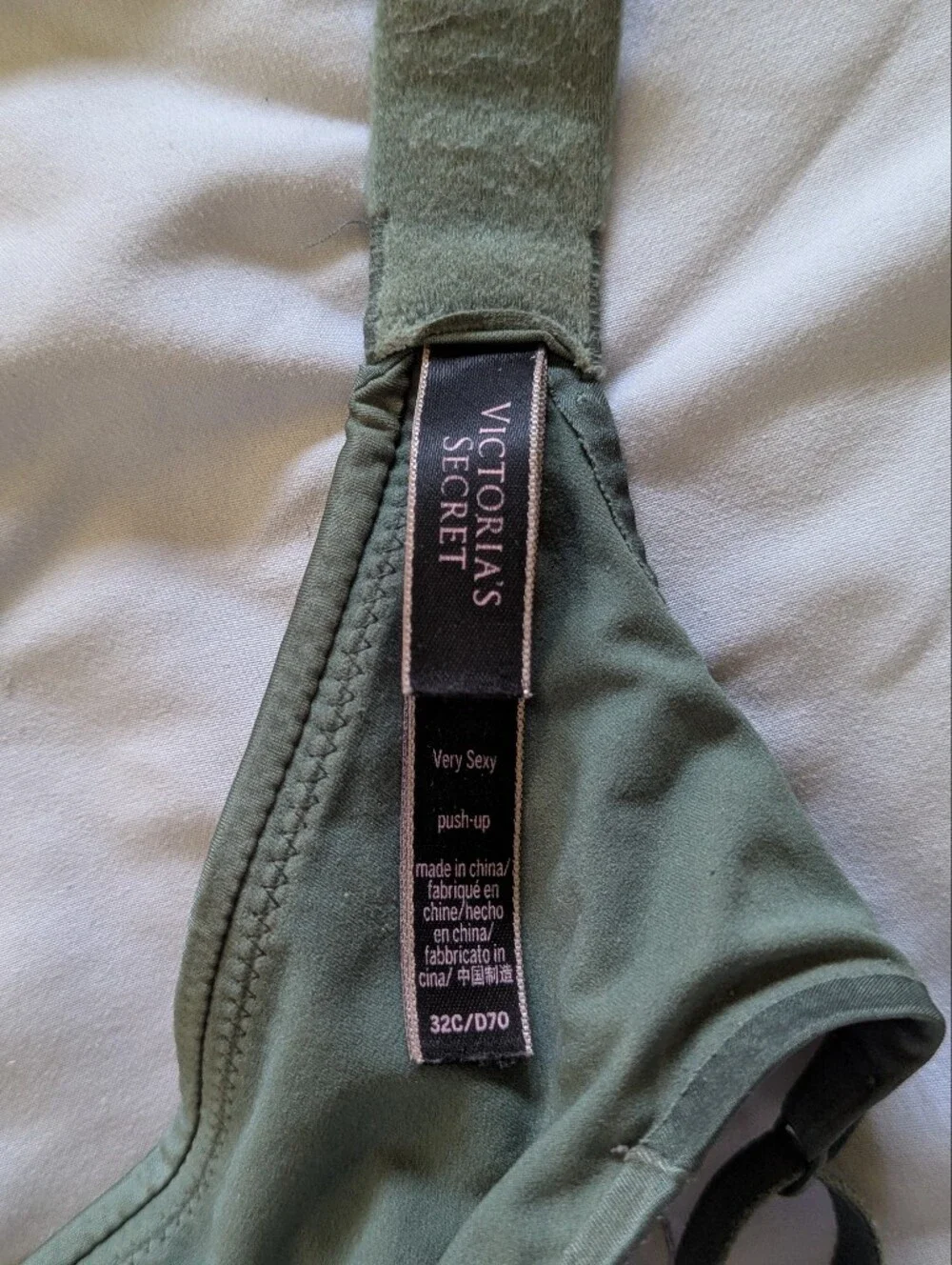 Victoria's Secret Olive Green Bra